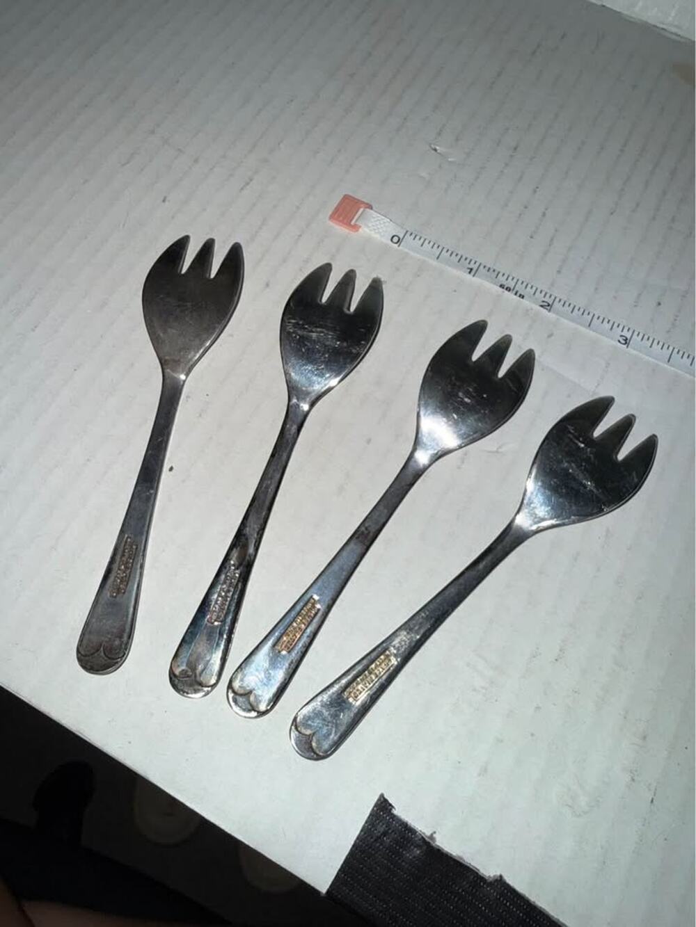 Vintage - SET OF 4 - Sheffield England - Silver Plate - Dessert/Appetizer Forks